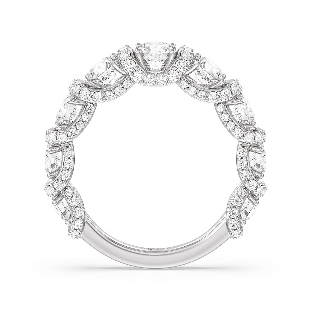 The Crown Anniversary Ring with Platinum / Natural / 2 1/2 Cut Diamond in 14KT Platinum / Natural / 2 1/2 view 3
