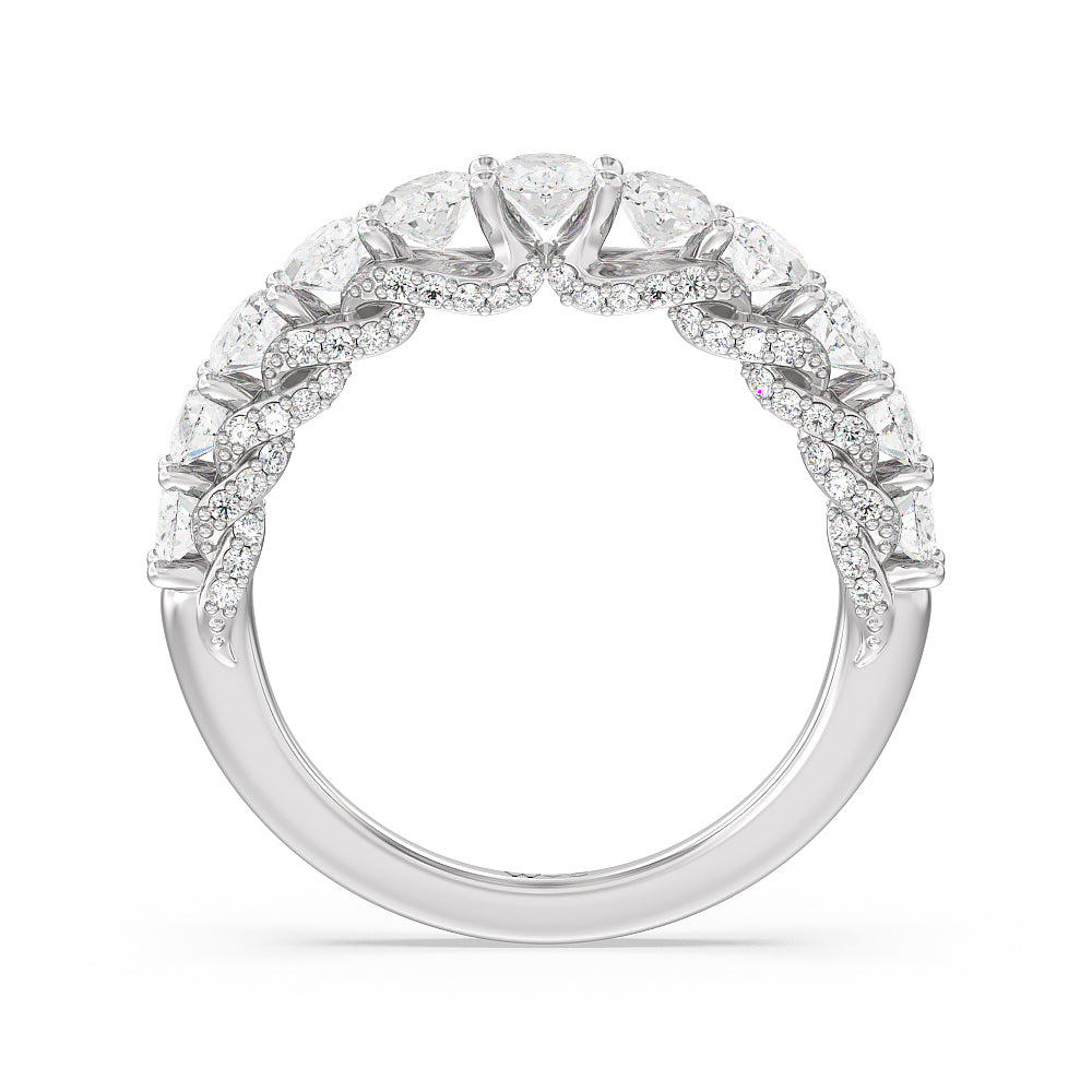 The Regal Anniversary Ring with Platinum / Natural / 2 5/8 Cut Diamond in 14KT Platinum / Natural / 2 5/8 view 2
