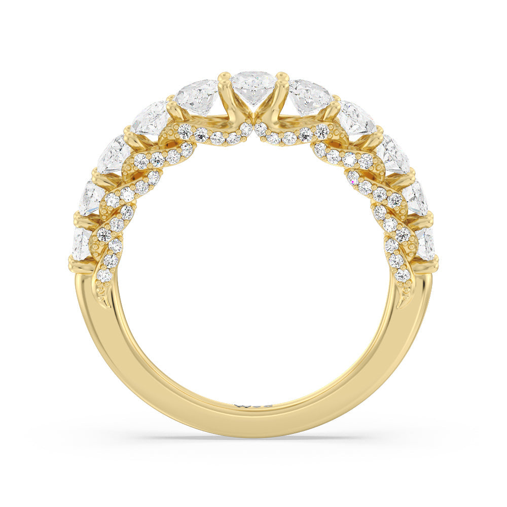The Regal Anniversary Ring with 18KT Yellow Gold / Natural / 2 5/8 Cut Diamond in 14KT Yellow Gold / Natural / 2 5/8 view 2
