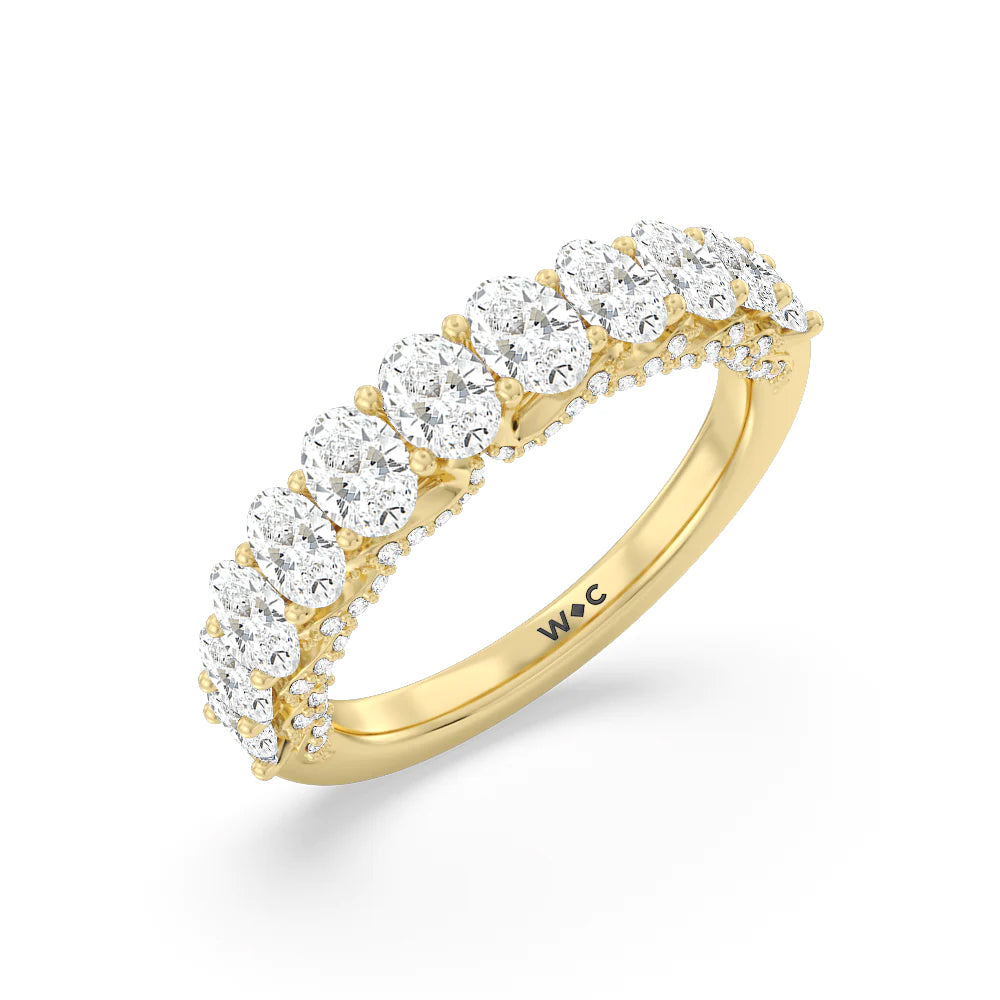 The Regal Anniversary Ring with 18KT Yellow Gold / Natural / 2 5/8 Cut Diamond in 14KT Yellow Gold / Natural / 2 5/8 view 3
