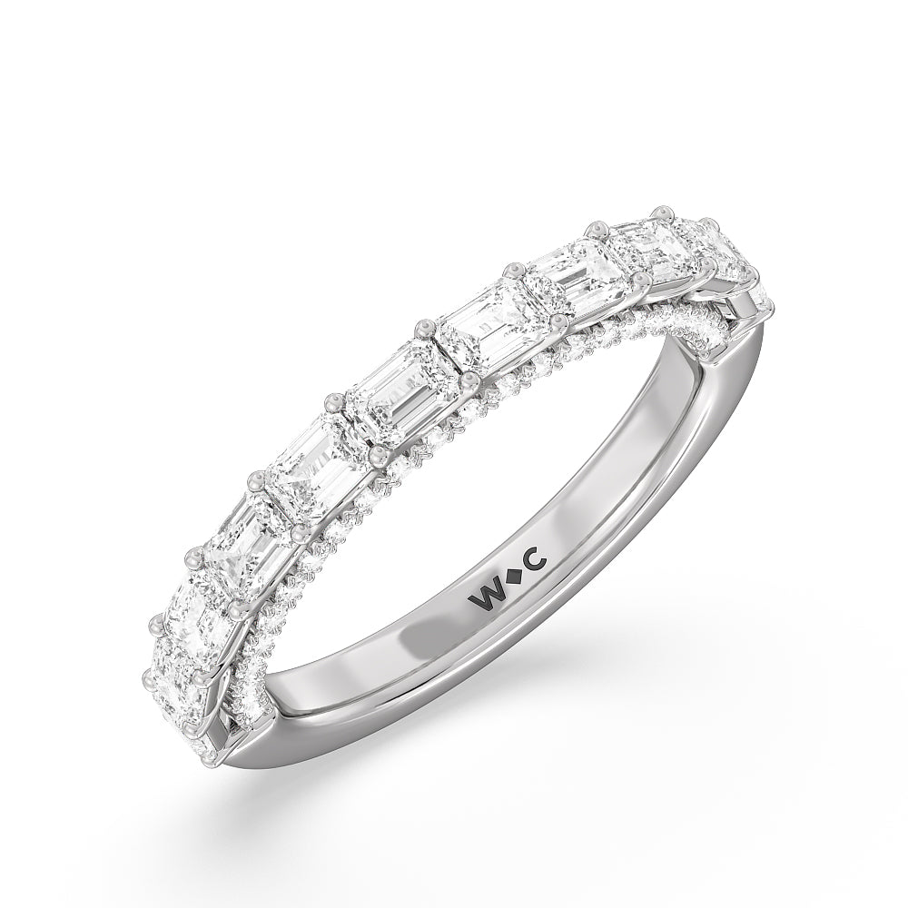 The Radio City Anniversary Ring with Platinum / Natural / 2 1/5 Cut Diamond in 14KT Platinum / Natural / 2 1/5 view 3
