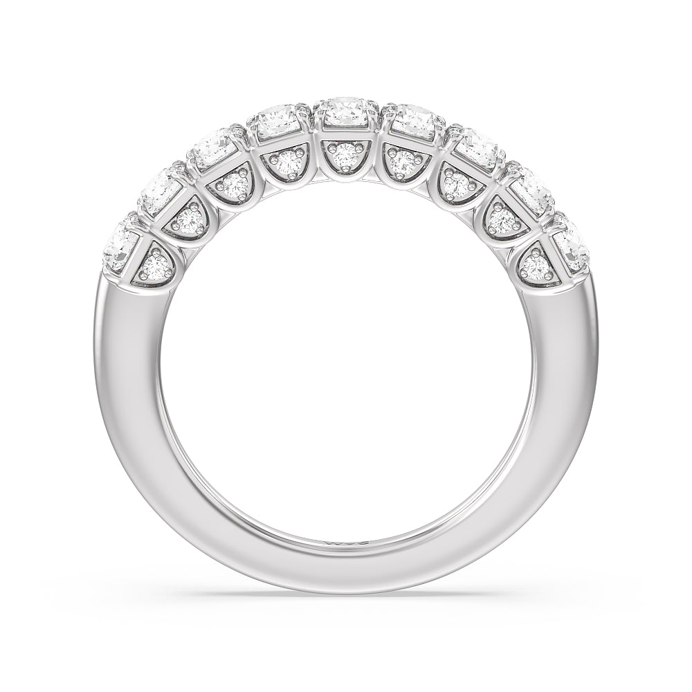 The Queens Anniversary Ring with Platinum / Natural / 1 Cut Diamond in 14KT Platinum / Natural / 1 view 2
