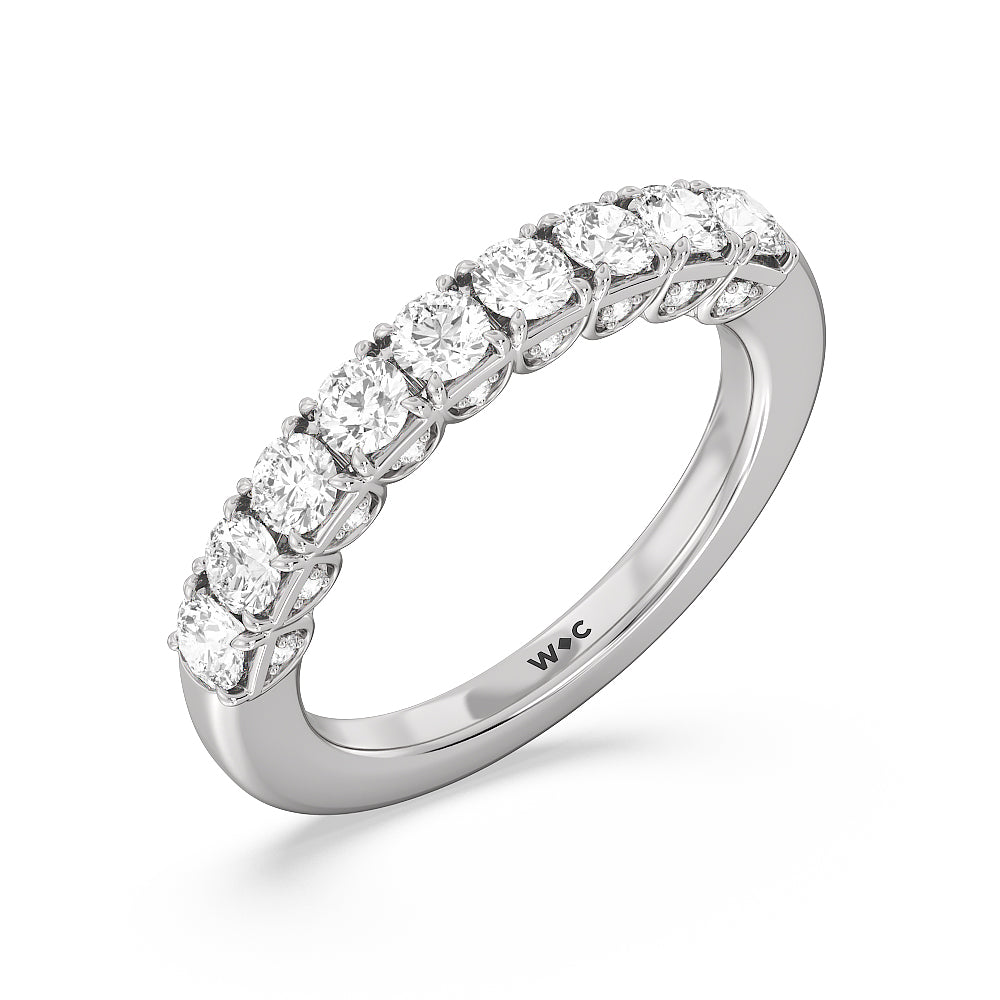 The Queens Anniversary Ring with Platinum / Natural / 1 Cut Diamond in 14KT Platinum / Natural / 1 view 3

