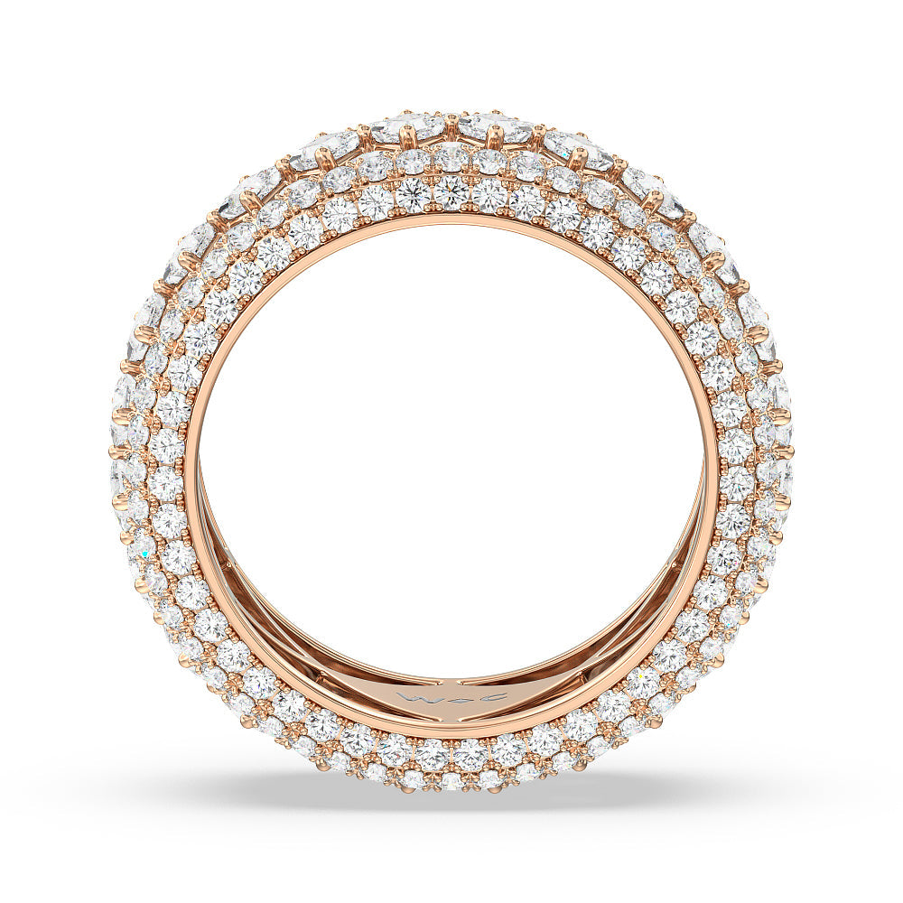 The Fashion Eternity Ring with 18KT Rose Gold / Natural / 6 Cut Diamond in 14KT Rose Gold / Natural / 6 view 2
