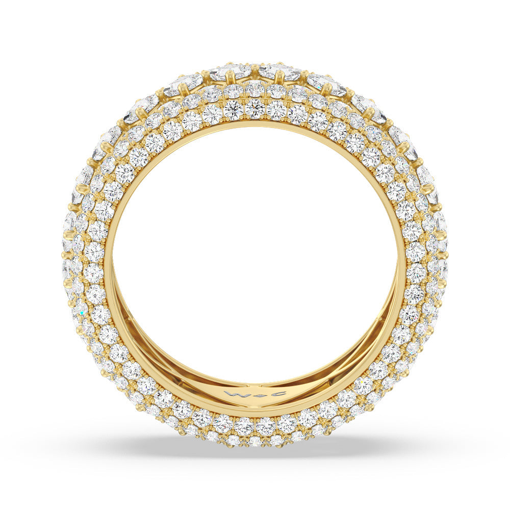 The Fashion Eternity Ring with 18KT Yellow Gold / Natural / 6 Cut Diamond in 14KT Yellow Gold / Natural / 6 view 2
