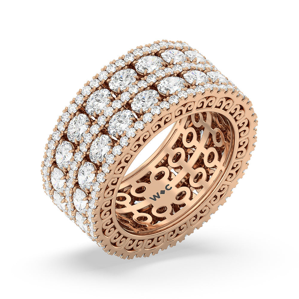 The Bowery Eternity Ring with 18KT Rose Gold / Natural / 7 1/4 Cut Diamond in 14KT Rose Gold / Natural / 7 1/4 view 3

