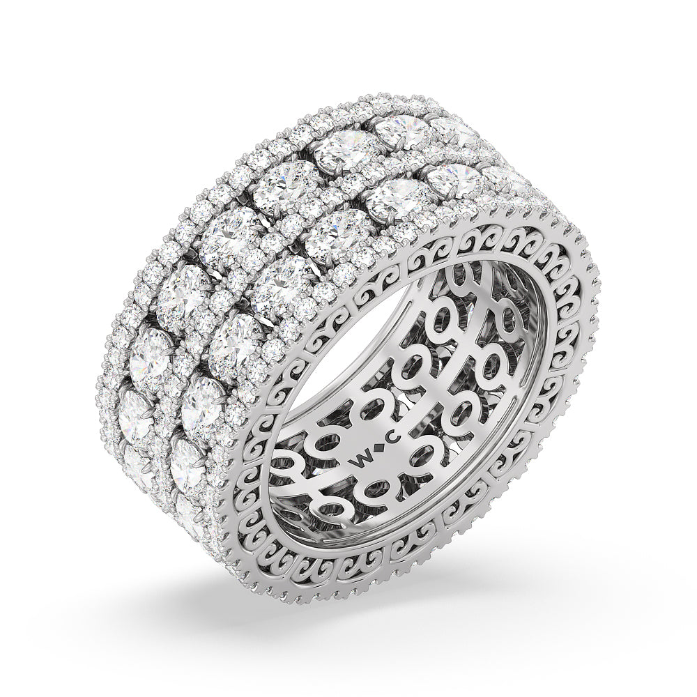 The Bowery Eternity Ring with Platinum / Natural / 7 1/4 Cut Diamond in 14KT Platinum / Natural / 7 1/4 view 3
