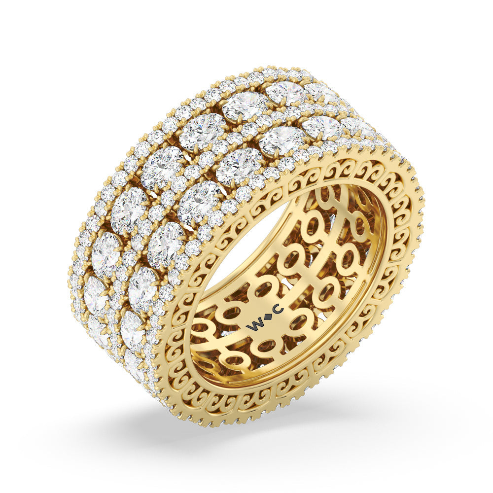 The Bowery Eternity Ring with 18KT Yellow Gold / Natural / 7 1/4 Cut Diamond in 14KT Yellow Gold / Natural / 7 1/4 view 3
