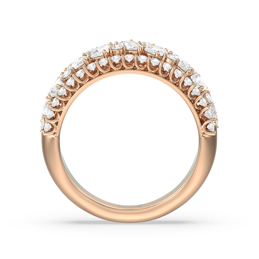 The Sullivan Anniversary Ring with 18KT Rose Gold / Natural / 2 1/4 Cut Diamond in 14KT Rose Gold / Natural / 2 1/4 view 2
