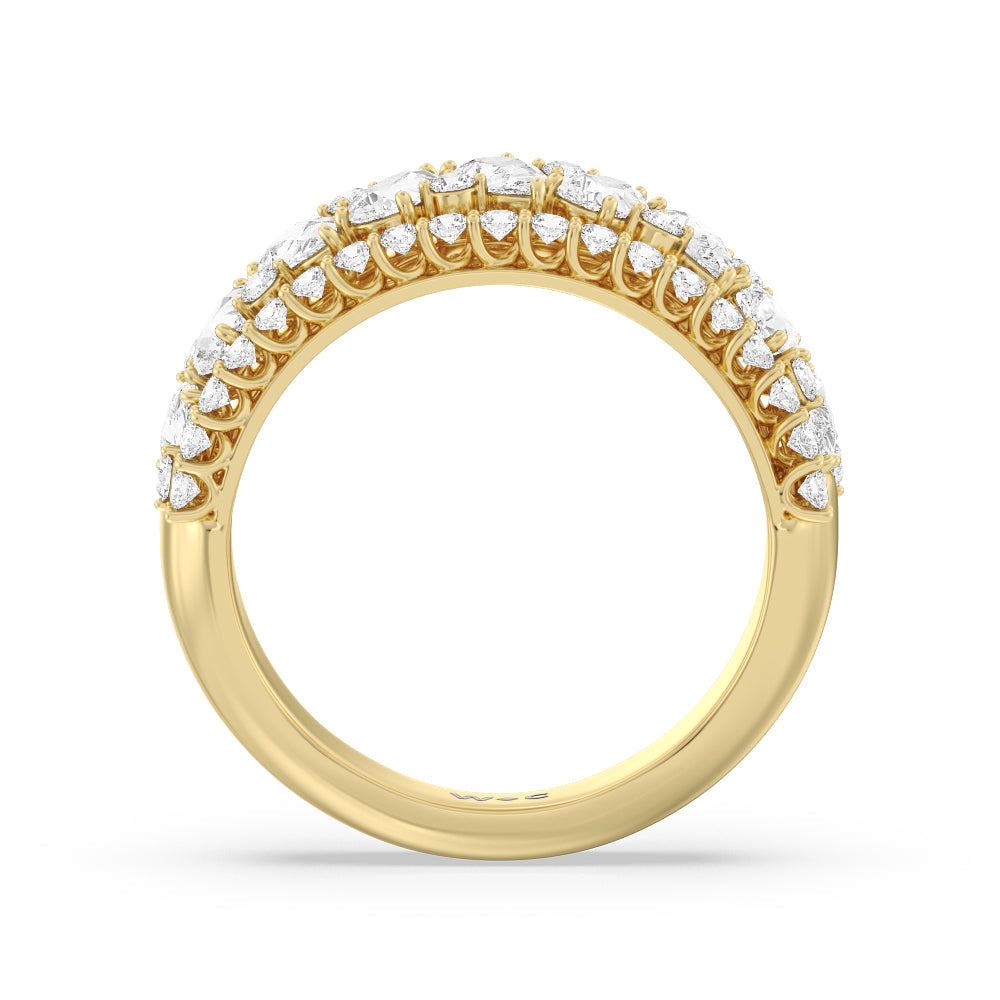 The Sullivan Anniversary Ring with 18KT Yellow Gold / Natural / 2 1/4 Cut Diamond in 14KT Yellow Gold / Natural / 2 1/4 view 2
