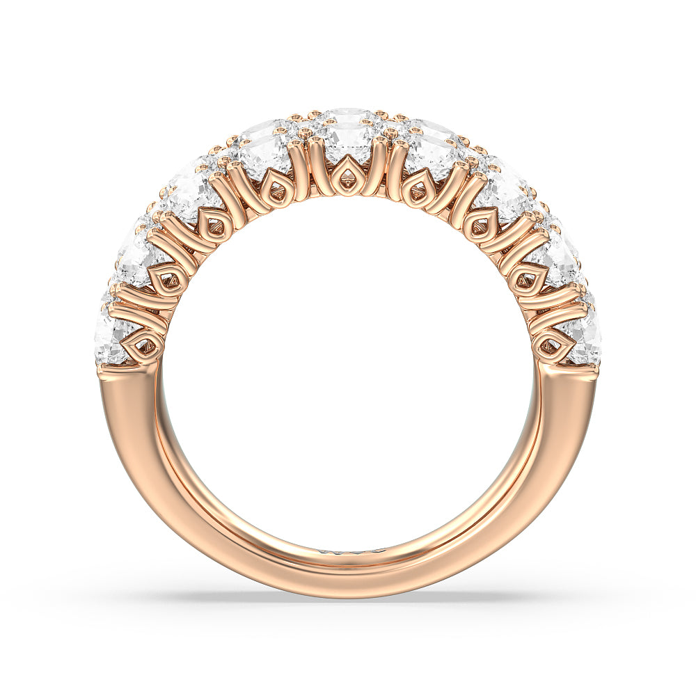 The High Line Anniversary Ring with 18KT Rose Gold / Natural / 2 Cut Diamond in 14KT Rose Gold / Natural / 2 view 2
