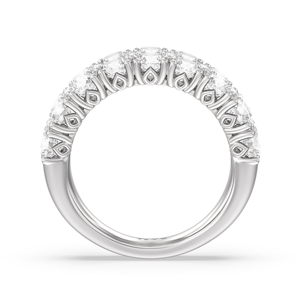 The High Line Anniversary Ring with Platinum / Natural / 2 Cut Diamond in 14KT Platinum / Natural / 2 view 2
