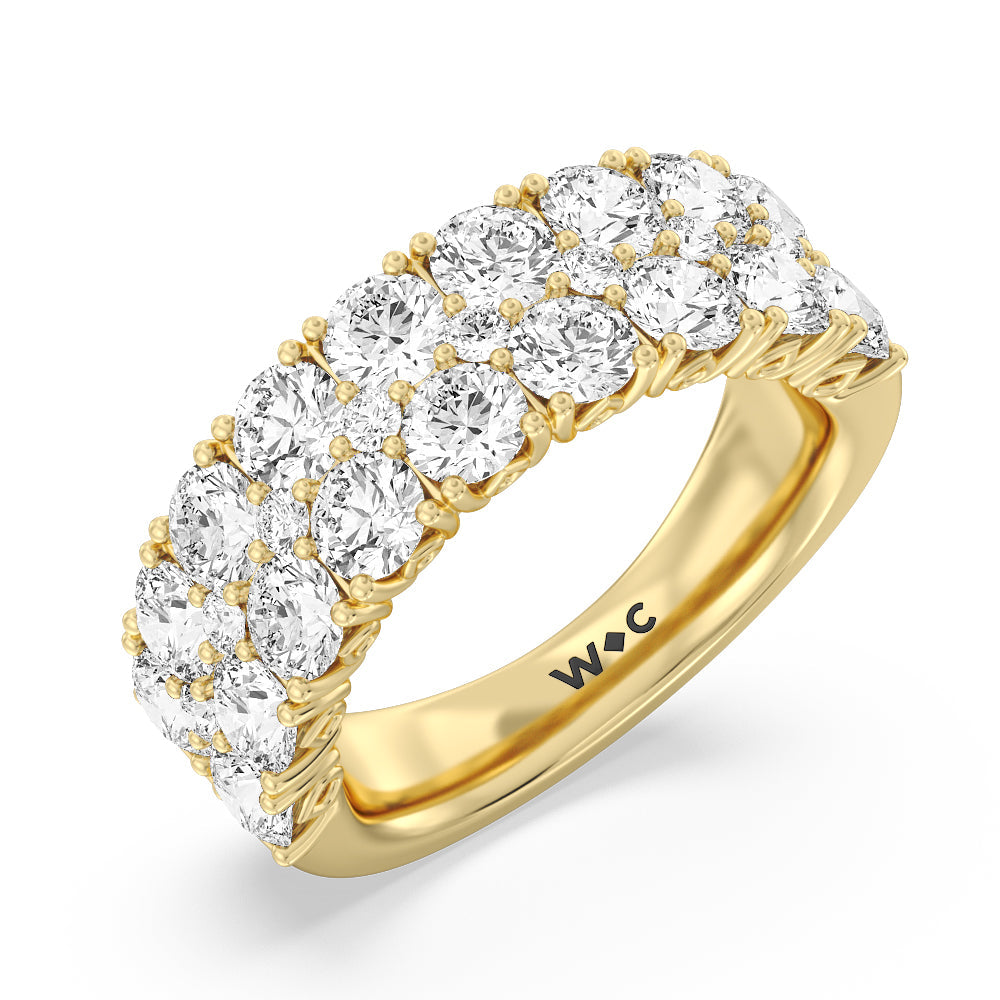 The High Line Anniversary Ring with 18KT Yellow Gold / Natural / 2 Cut Diamond in 14KT Yellow Gold / Natural / 2 view 3
