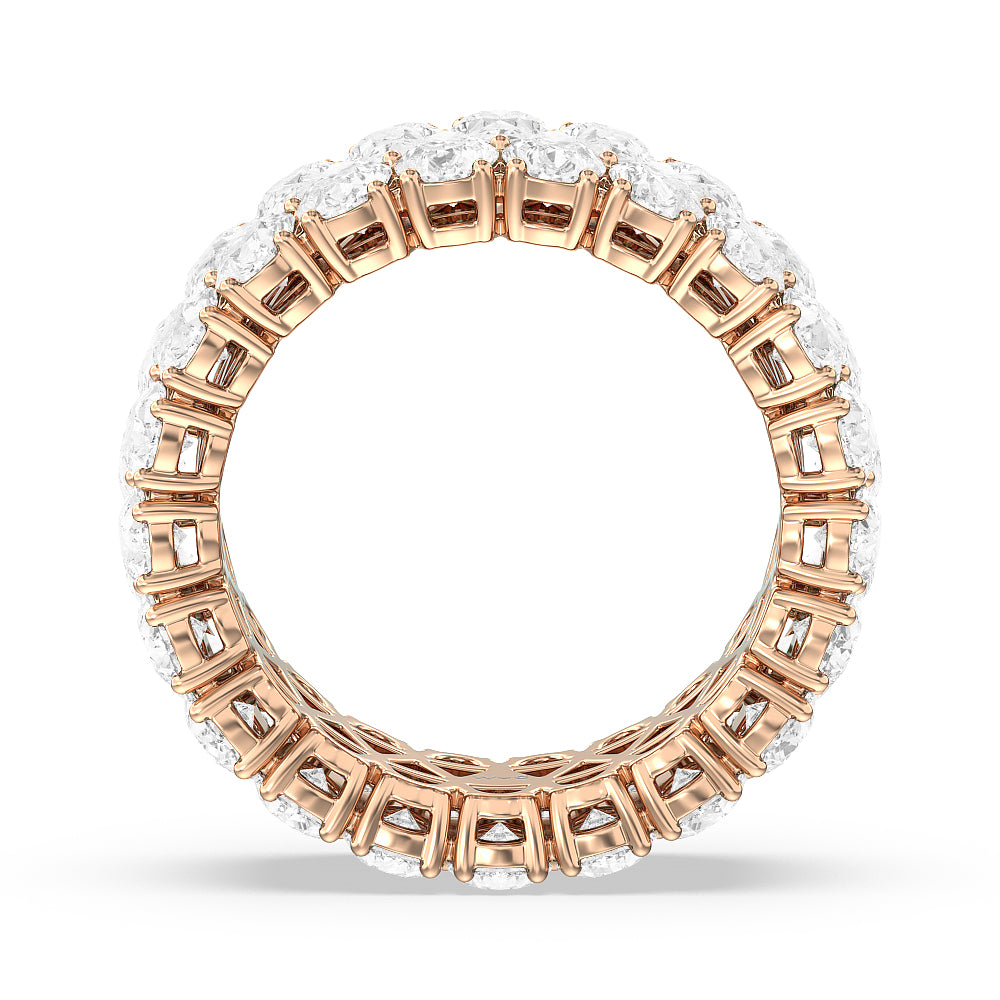 The Oculus Eternity Ring with 18KT Rose Gold / Natural / 8 3/8 Cut Diamond in 14KT Rose Gold / Natural / 8 3/8 view 2
