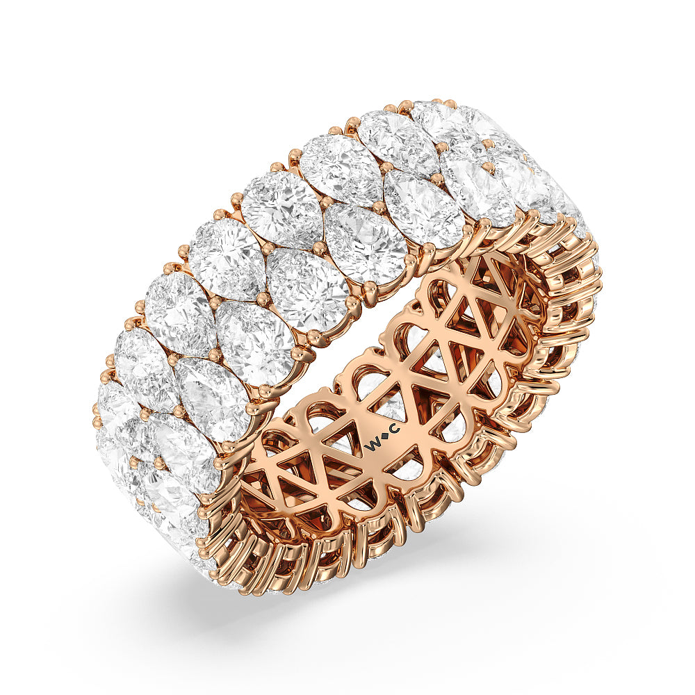 The Oculus Eternity Ring with 18KT Rose Gold / Natural / 8 3/8 Cut Diamond in 14KT Rose Gold / Natural / 8 3/8 view 3

