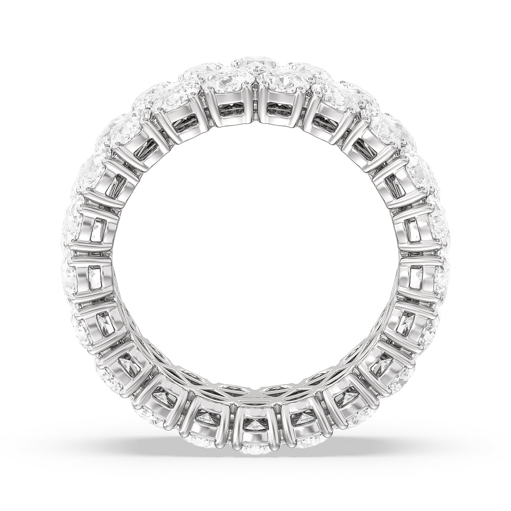 The Oculus Eternity Ring with Platinum / Natural / 8 3/8 Cut Diamond in 14KT Platinum / Natural / 8 3/8 view 2
