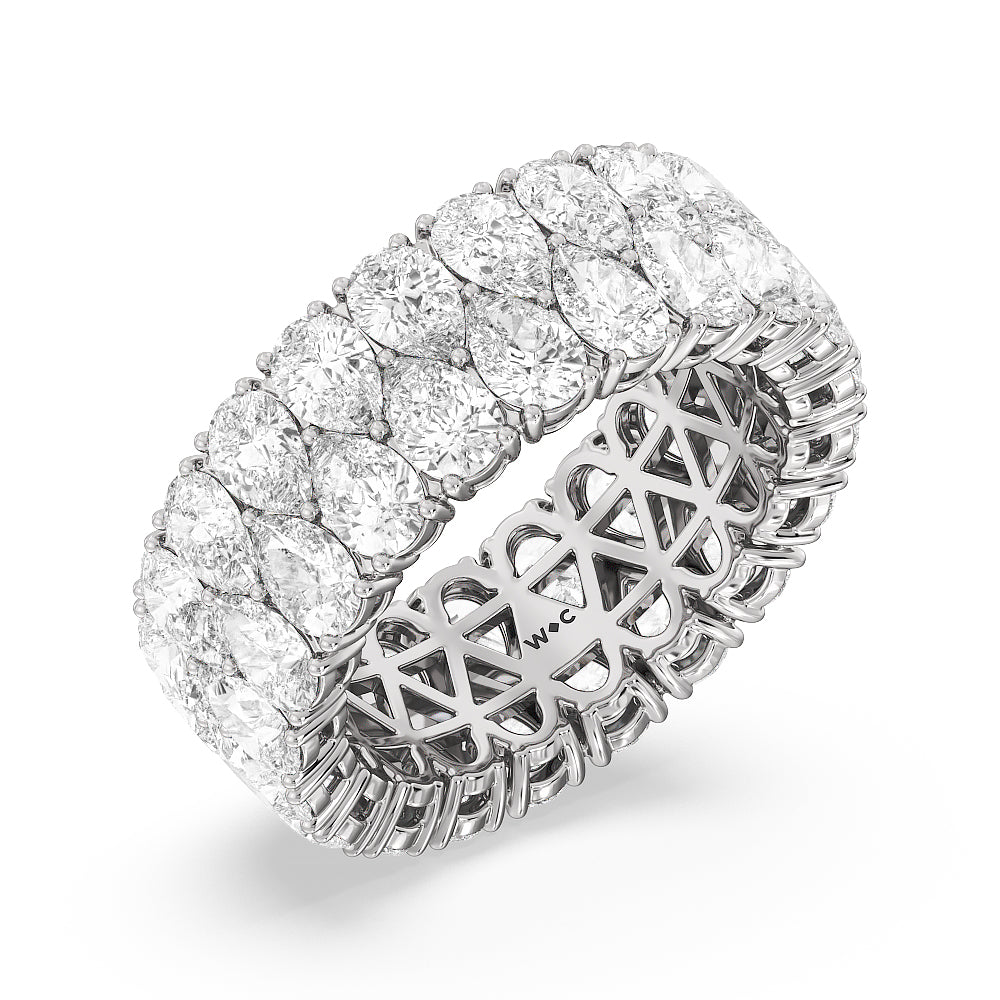 The Oculus Eternity Ring with Platinum / Natural / 8 3/8 Cut Diamond in 14KT Platinum / Natural / 8 3/8 view 3
