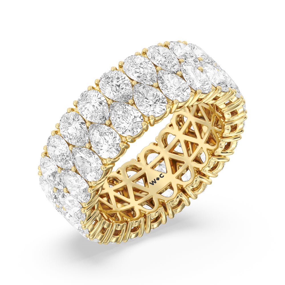 The Oculus Eternity Ring with 18KT Yellow Gold / Natural / 8 3/8 Cut Diamond in 14KT Yellow Gold / Natural / 8 3/8 view 3
