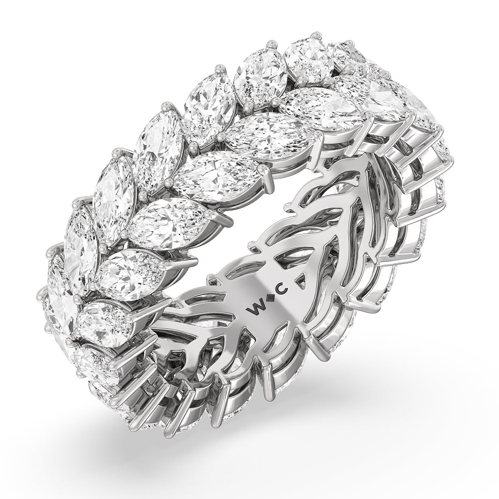 The Seagram Eternity Ring with Platinum / Natural / 7 1/5 Cut Diamond in 14KT Platinum / Natural / 7 1/5 view 3
