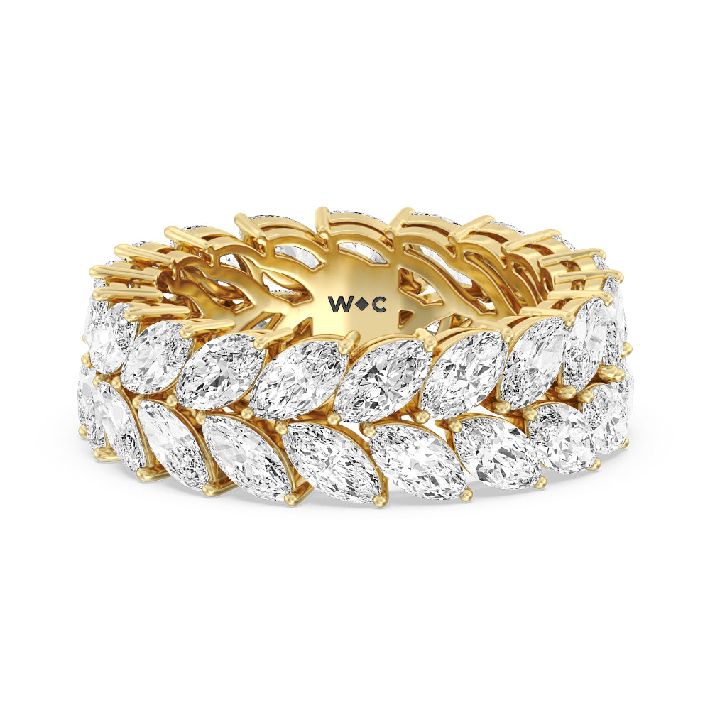 Wheat Grass Pattern Eternity Ring