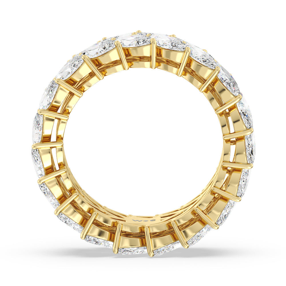 The Seagram Eternity Ring with 18KT Yellow Gold / Natural / 7 1/5 Cut Diamond in 14KT Yellow Gold / Natural / 7 1/5 view 2
