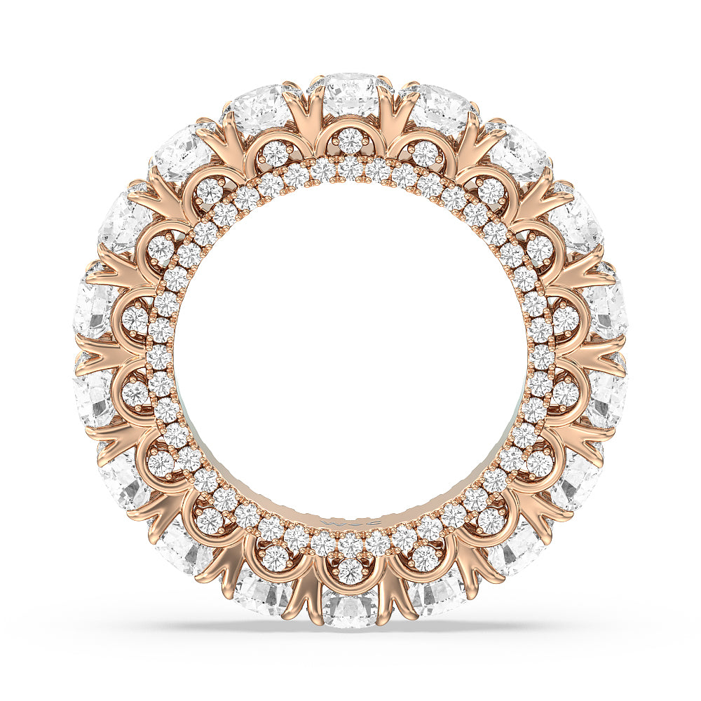 The Moma Eternity Ring with 18KT Rose Gold / Natural / 8 1/6 Cut Diamond in 14KT Rose Gold / Natural / 8 1/6 view 2
