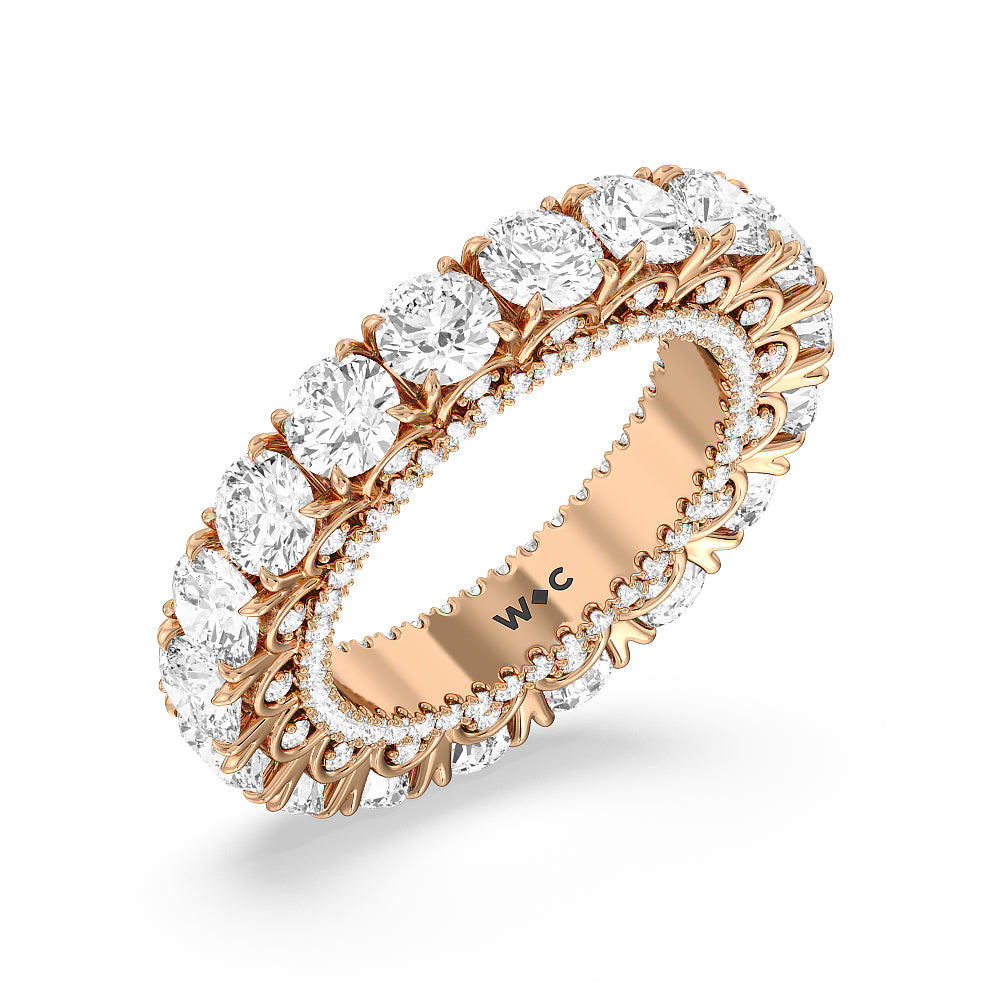 The Moma Eternity Ring with 18KT Rose Gold / Natural / 8 1/6 Cut Diamond in 14KT Rose Gold / Natural / 8 1/6 view 3
