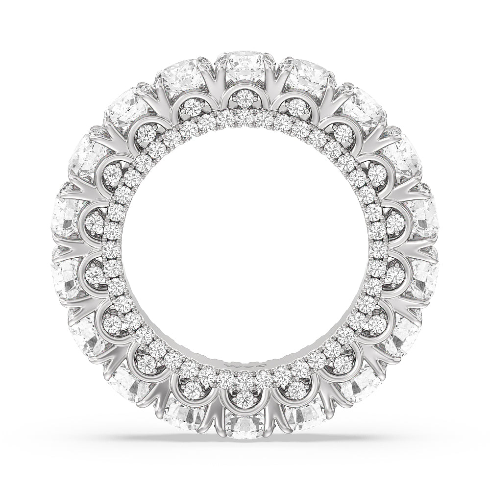 The Moma Eternity Ring with Platinum / Natural / 8 1/6 Cut Diamond in 14KT Platinum / Natural / 8 1/6 view 2
