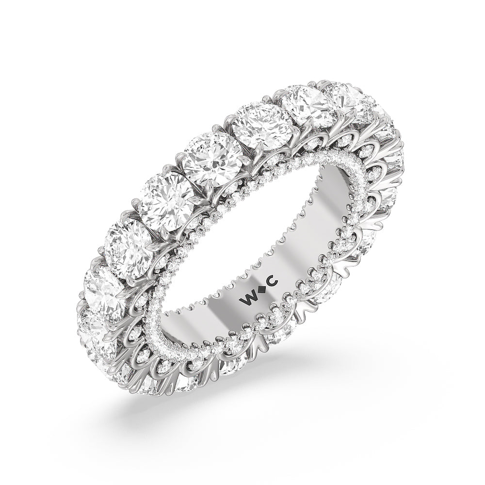 The Moma Eternity Ring with Platinum / Natural / 8 1/6 Cut Diamond in 14KT Platinum / Natural / 8 1/6 view 3
