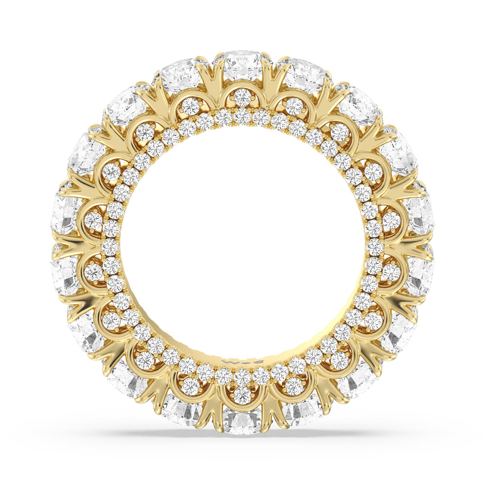 The Moma Eternity Ring with 18KT Yellow Gold / Natural / 8 1/6 Cut Diamond in 14KT Yellow Gold / Natural / 8 1/6 view 2
