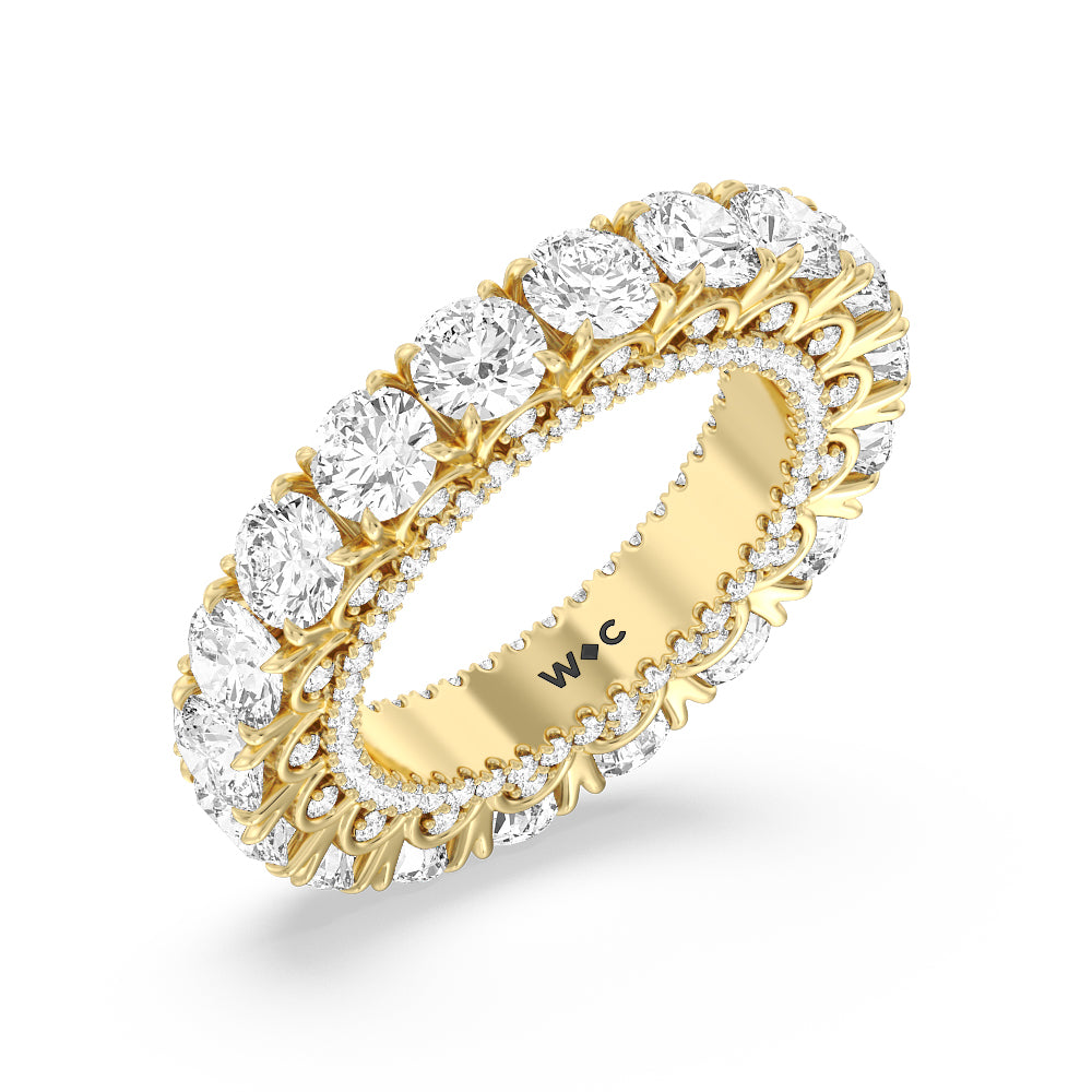 The Moma Eternity Ring with 18KT Yellow Gold / Natural / 8 1/6 Cut Diamond in 14KT Yellow Gold / Natural / 8 1/6 view 3
