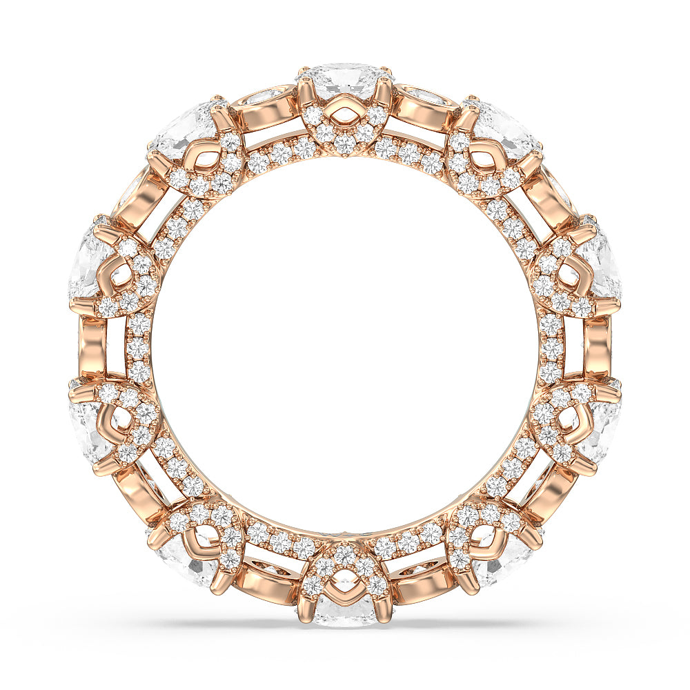 The Met Eternity Ring with 18KT Rose Gold / Natural / 3 1/2 Cut Diamond in 14KT Rose Gold / Natural / 3 1/2 view 2

