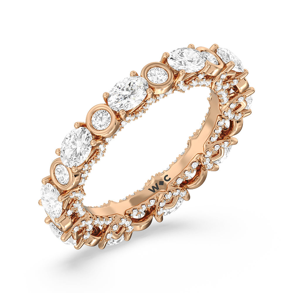 The Met Eternity Ring with 18KT Rose Gold / Natural / 3 1/2 Cut Diamond in 14KT Rose Gold / Natural / 3 1/2 view 3
