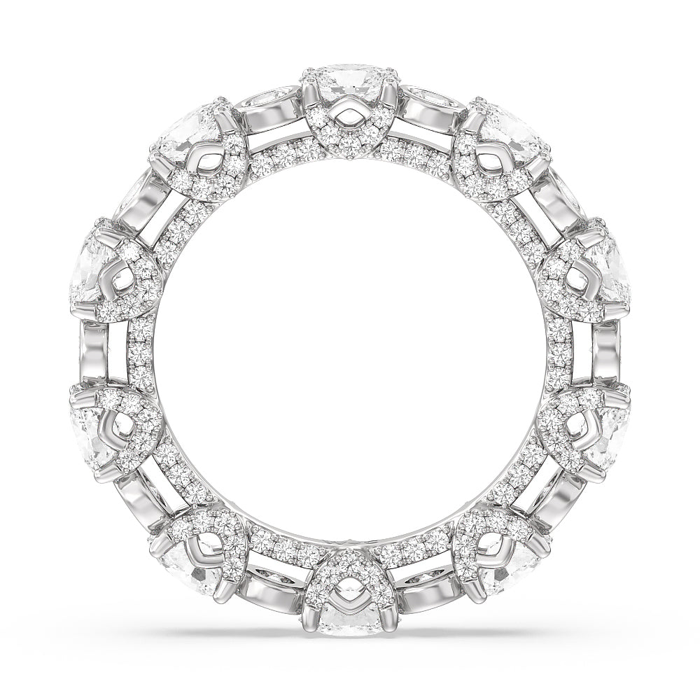 The Met Eternity Ring Size 7.5 with 14KT White Gold / Lab / 3 1/2 Cut Diamond in 14KT White Gold / Lab / 3 1/2 view 2

