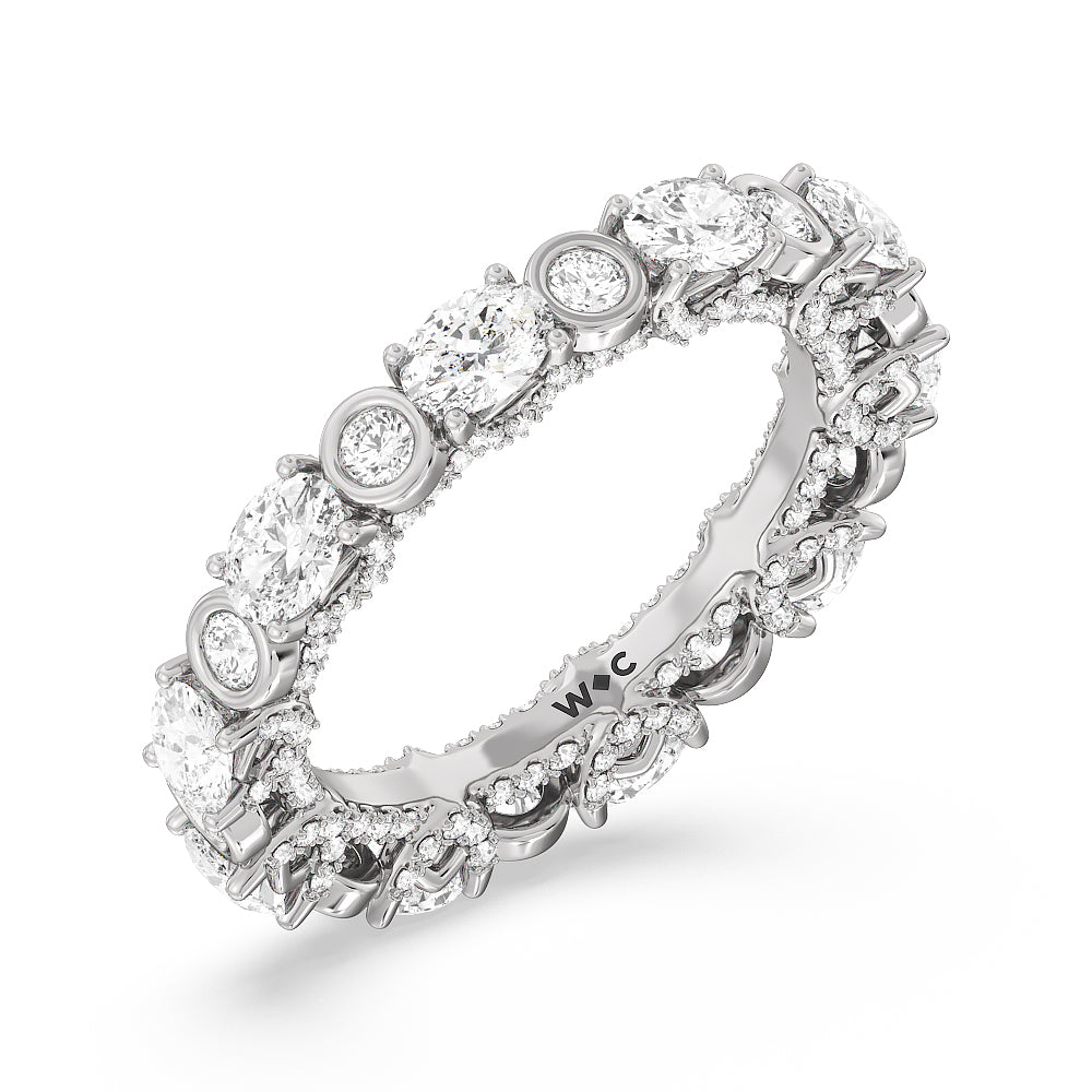 The Met Eternity Ring Size 7.5 with 14KT White Gold / Lab / 3 1/2 Cut Diamond in 14KT White Gold / Lab / 3 1/2 view 3

