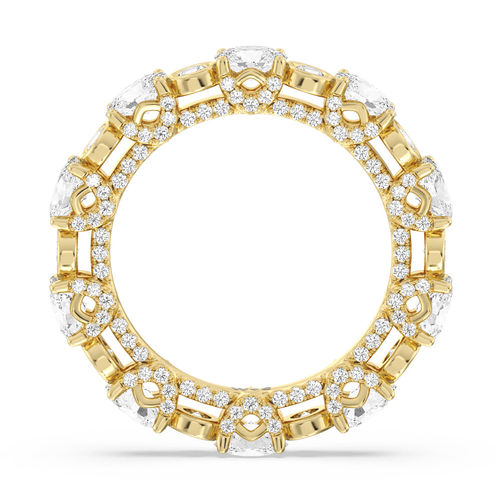 The Met Eternity Ring with 18KT Yellow Gold / Natural / 3 1/2 Cut Diamond in 14KT Yellow Gold / Natural / 3 1/2 view 2
