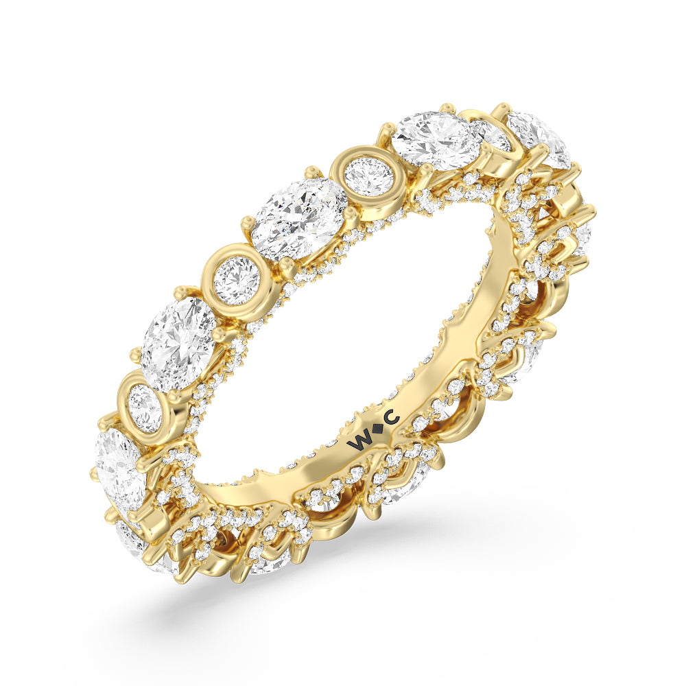 The Met Eternity Ring with 18KT Yellow Gold / Natural / 3 1/2 Cut Diamond in 14KT Yellow Gold / Natural / 3 1/2 view 3
