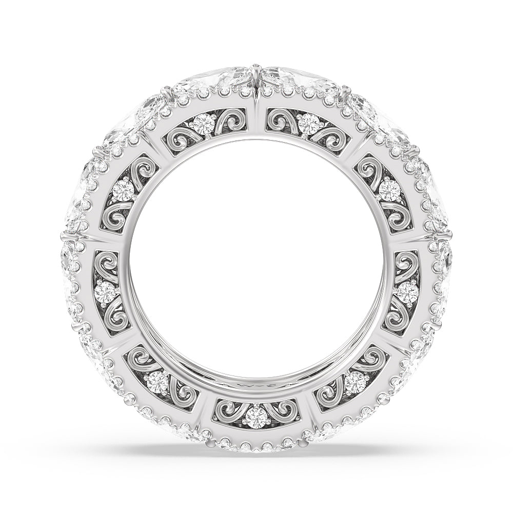 The Dakota Eternity Ring with Platinum / Natural / 4 1/4 Cut Diamond in 14KT Platinum / Natural / 4 1/4 view 2
