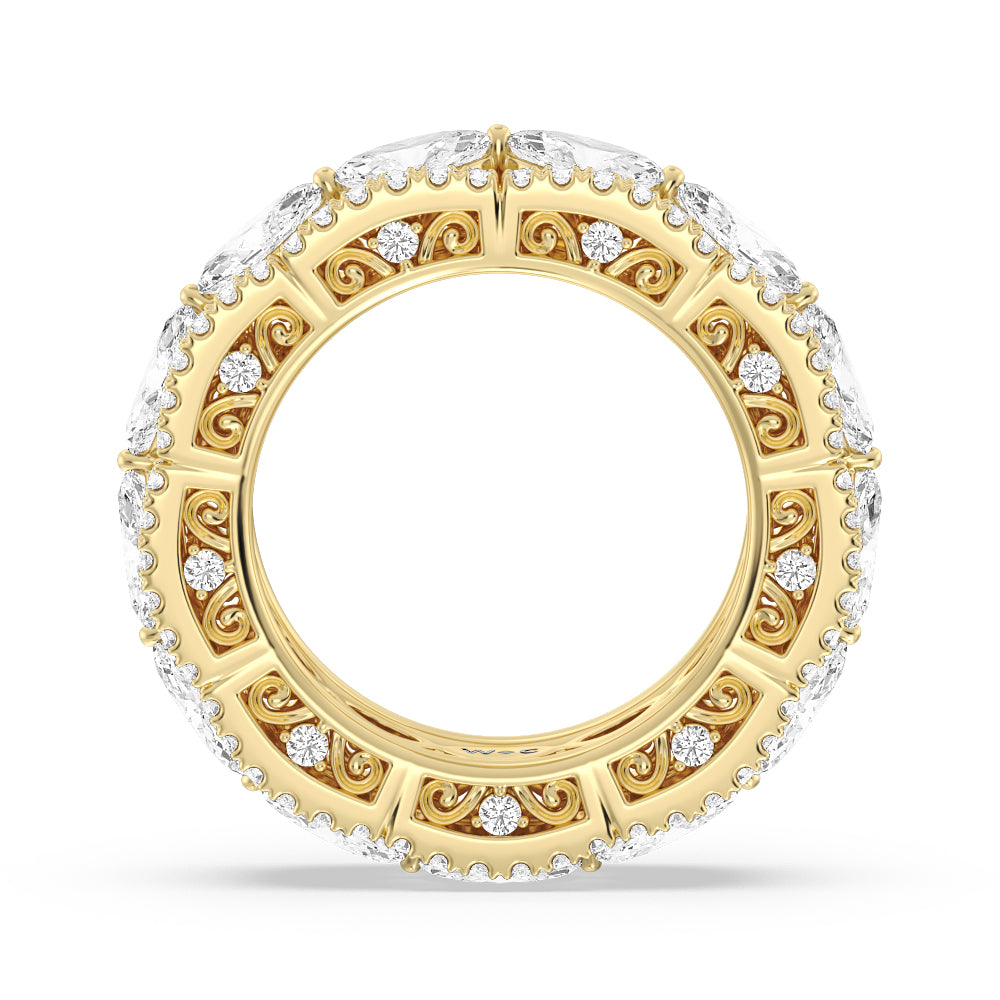 The Dakota Eternity Ring with 18KT Yellow Gold / Natural / 4 1/4 Cut Diamond in 14KT Yellow Gold / Natural / 4 1/4 view 2
