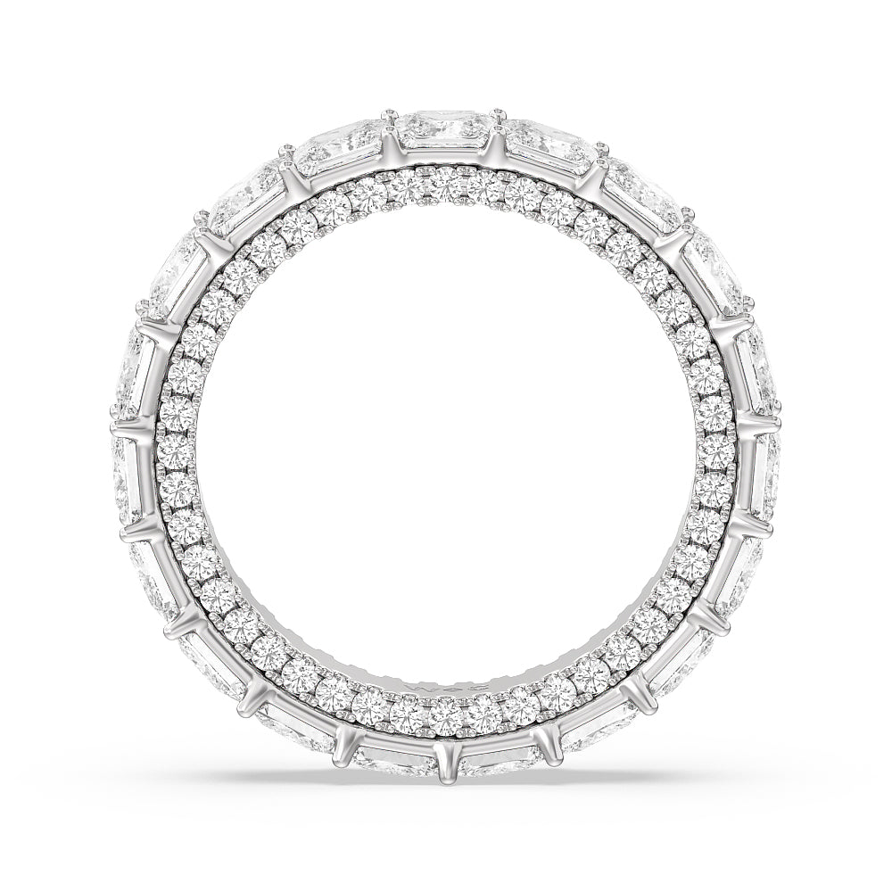 The Prospect Park Eternity Ring with Platinum / Natural / 6 9/10 Cut Diamond in 14KT Platinum / Natural / 6 9/10 view 2
