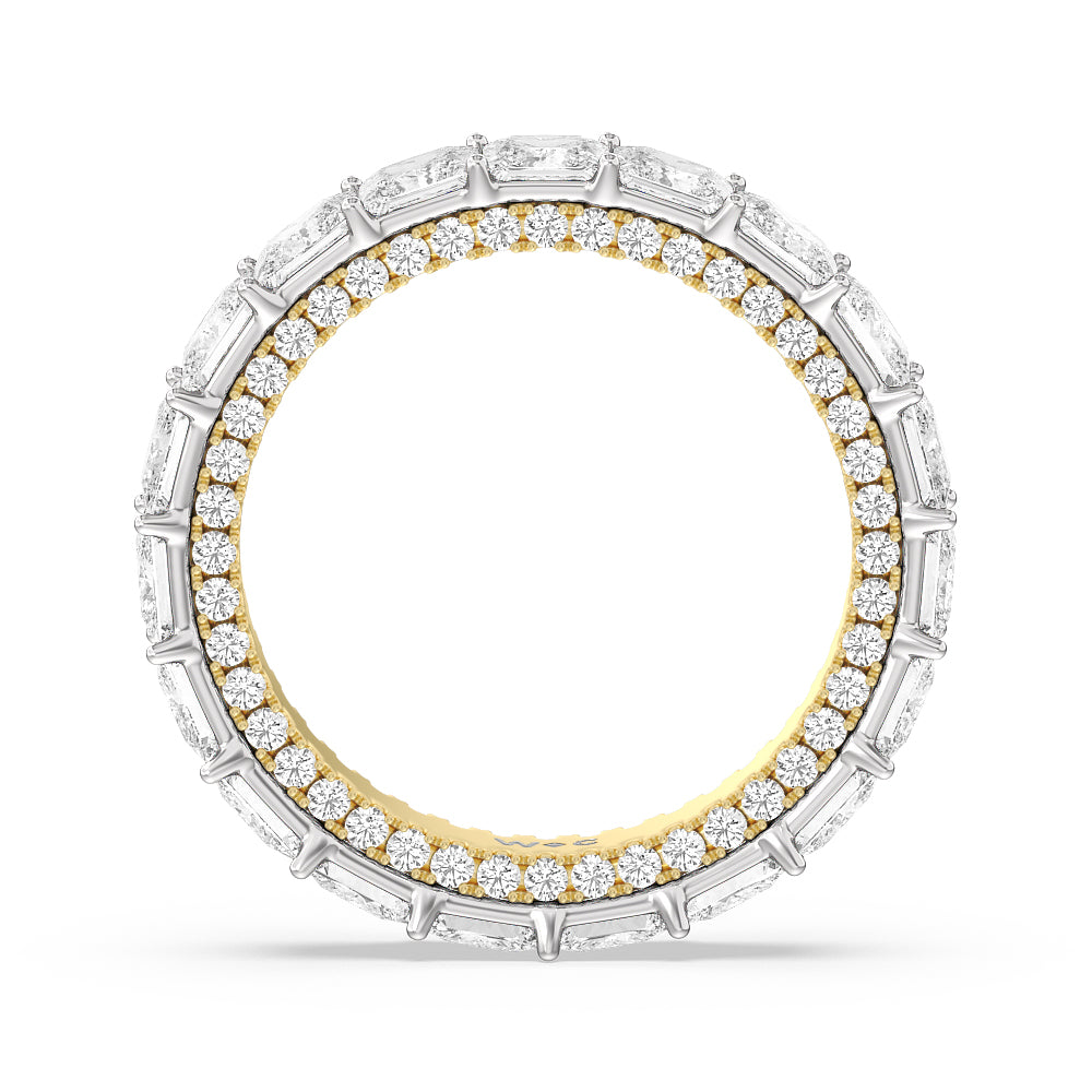 The Prospect Park Eternity Ring with 18KT White & Yellow Gold / Natural / 6 9/10 Cut Diamond in 14KT White & Yellow Gold / Natural / 6 9/10 view 2
