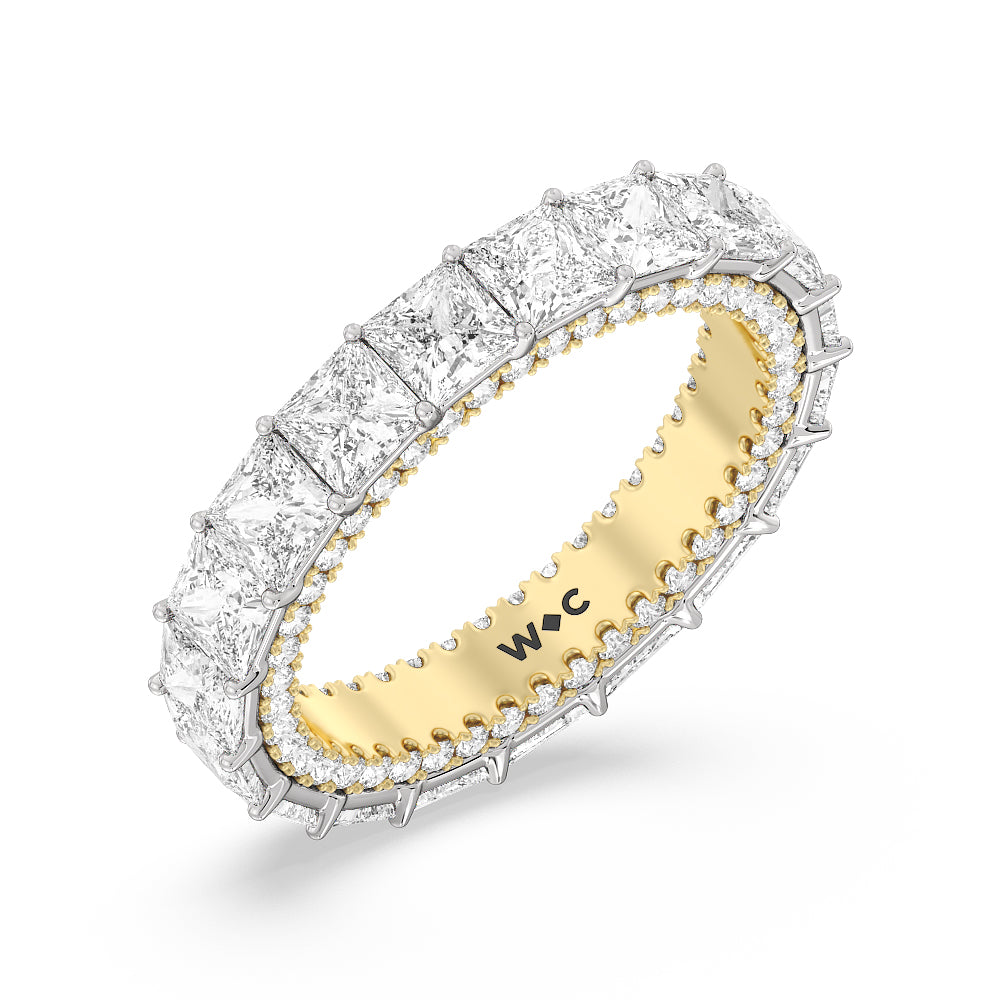 The Prospect Park Eternity Ring with 18KT White & Yellow Gold / Natural / 6 9/10 Cut Diamond in 14KT White & Yellow Gold / Natural / 6 9/10 view 3
