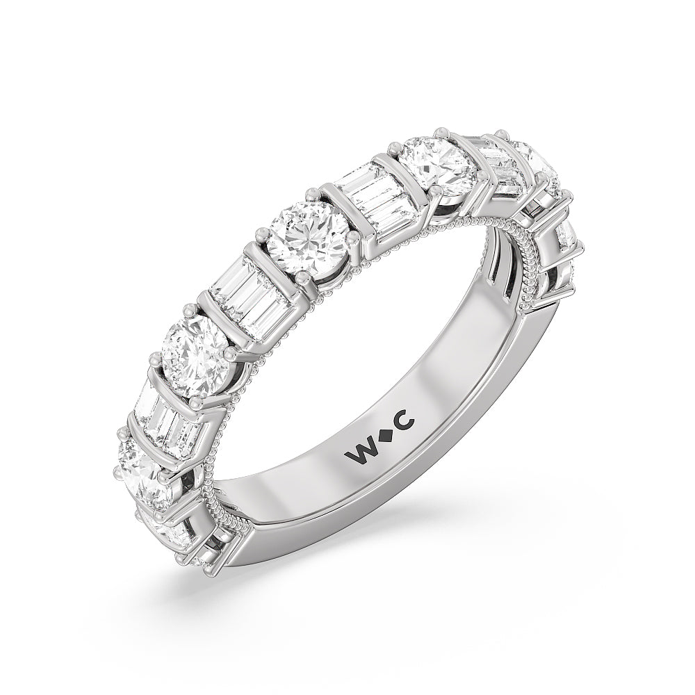 The Fraunces Anniversary Ring with Platinum / Natural / 1 7/8 Cut Diamond in 14KT Platinum / Natural / 1 7/8 view 3
