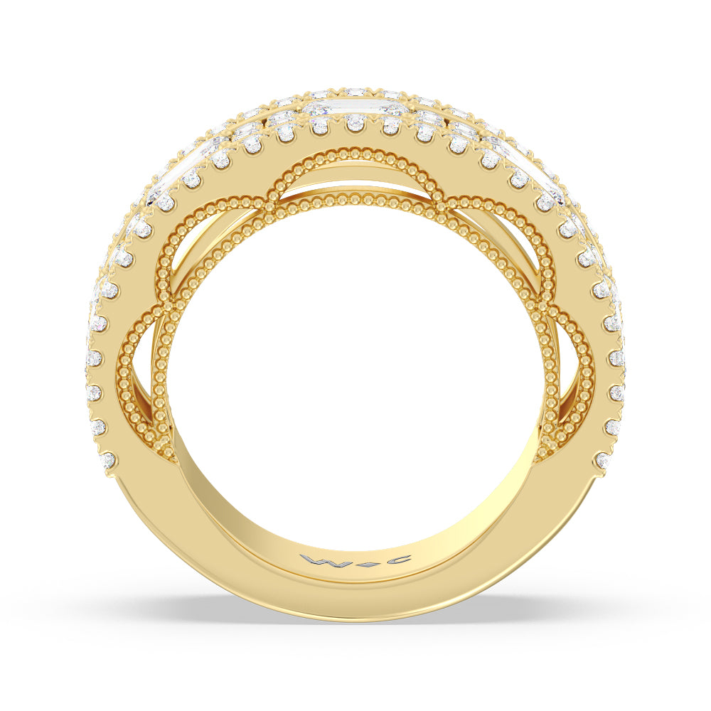 The Beacon Anniversary Ring with 18KT Yellow Gold / Natural / 3 Cut Diamond in 14KT Yellow Gold / Natural / 3 view 2
