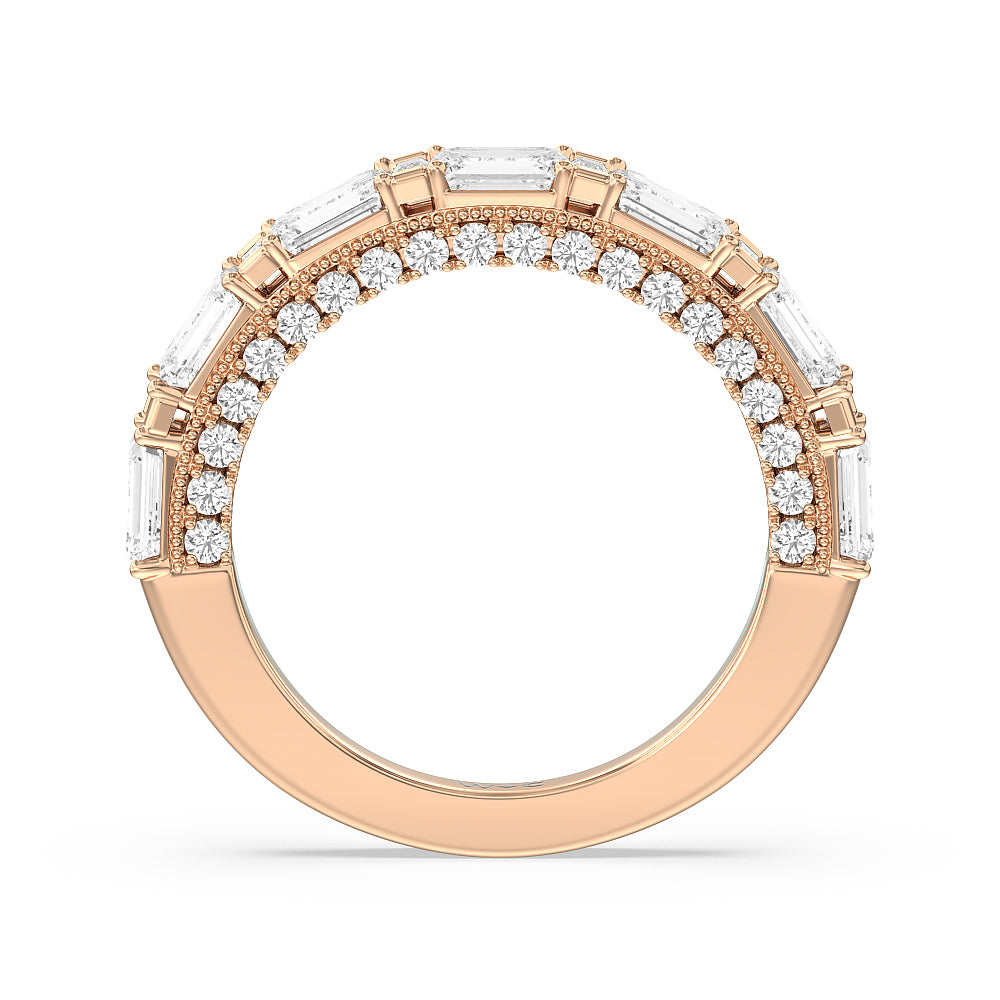 The Spring Anniversary Ring with 18KT Rose Gold / Natural / 3 Cut Diamond in 14KT Rose Gold / Natural / 3 view 2
