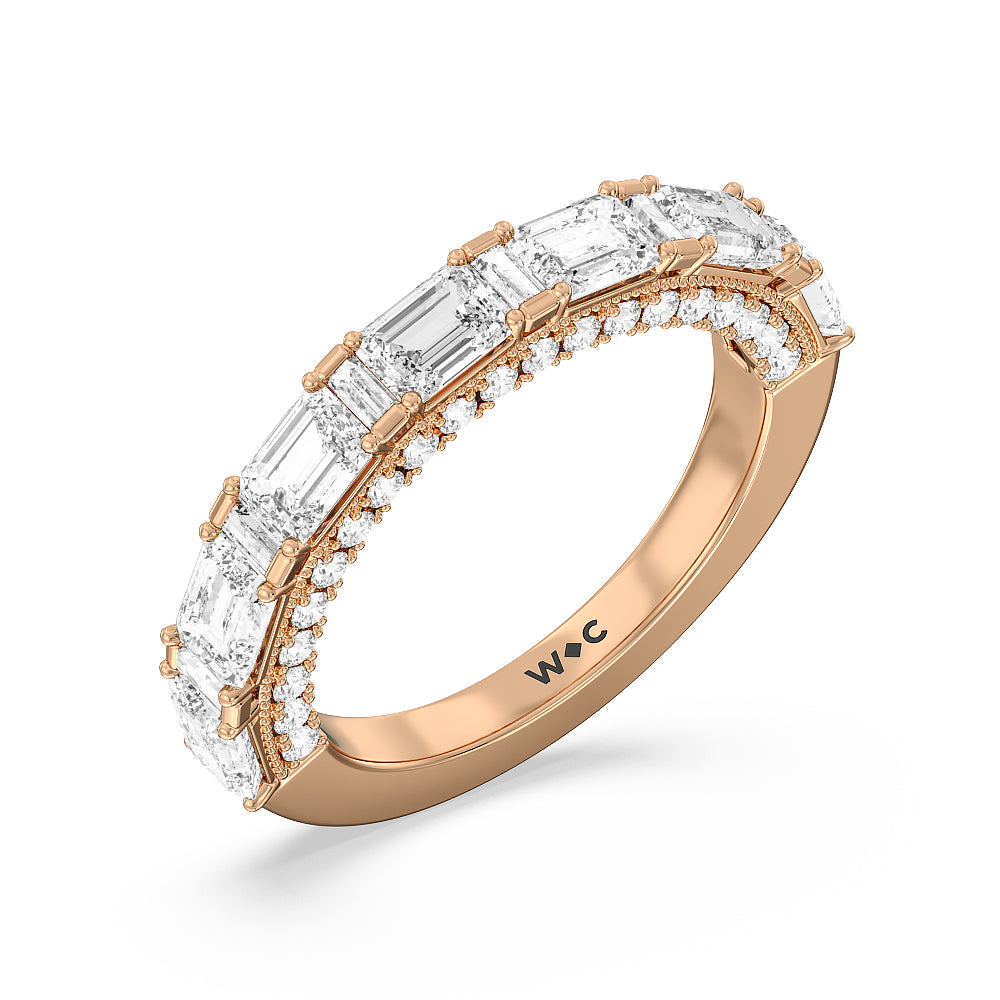 The Spring Anniversary Ring with 18KT Rose Gold / Natural / 3 Cut Diamond in 14KT Rose Gold / Natural / 3 view 3
