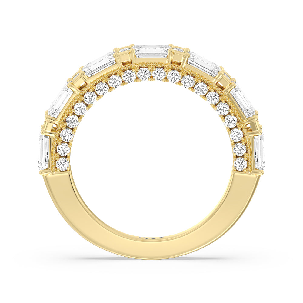 The Spring Anniversary Ring with 18KT Yellow Gold / Natural / 3 Cut Diamond in 14KT Yellow Gold / Natural / 3 view 2
