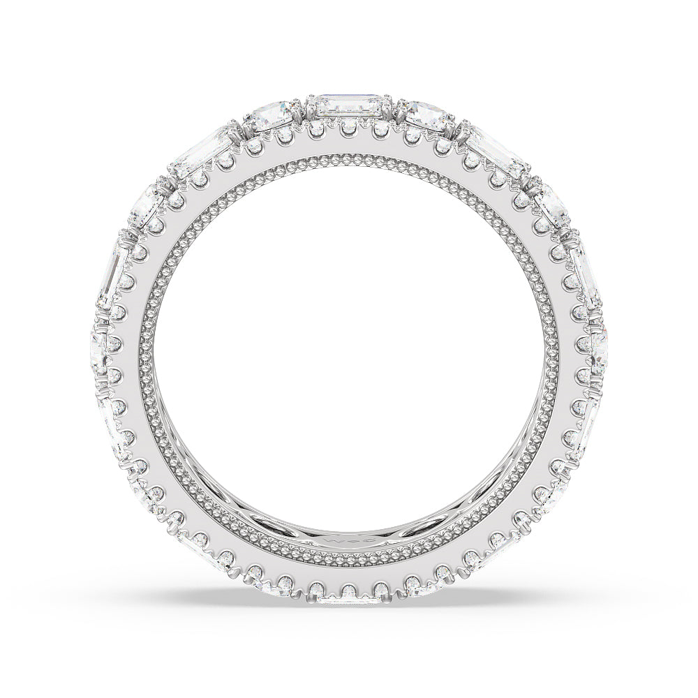 The St. Marks Eternity Ring with Platinum / Natural / 4 Cut Diamond in 14KT Platinum / Natural / 4 view 2

