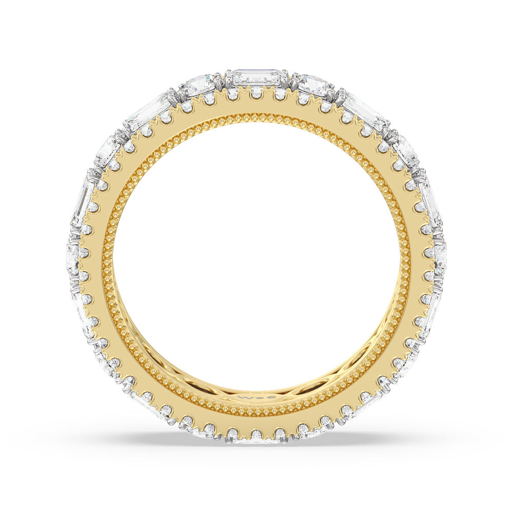 The St. Marks Eternity Ring with 18KT White & Yellow Gold / Natural / 4 Cut Diamond in 14KT White & Yellow Gold / Natural / 4 view 2
