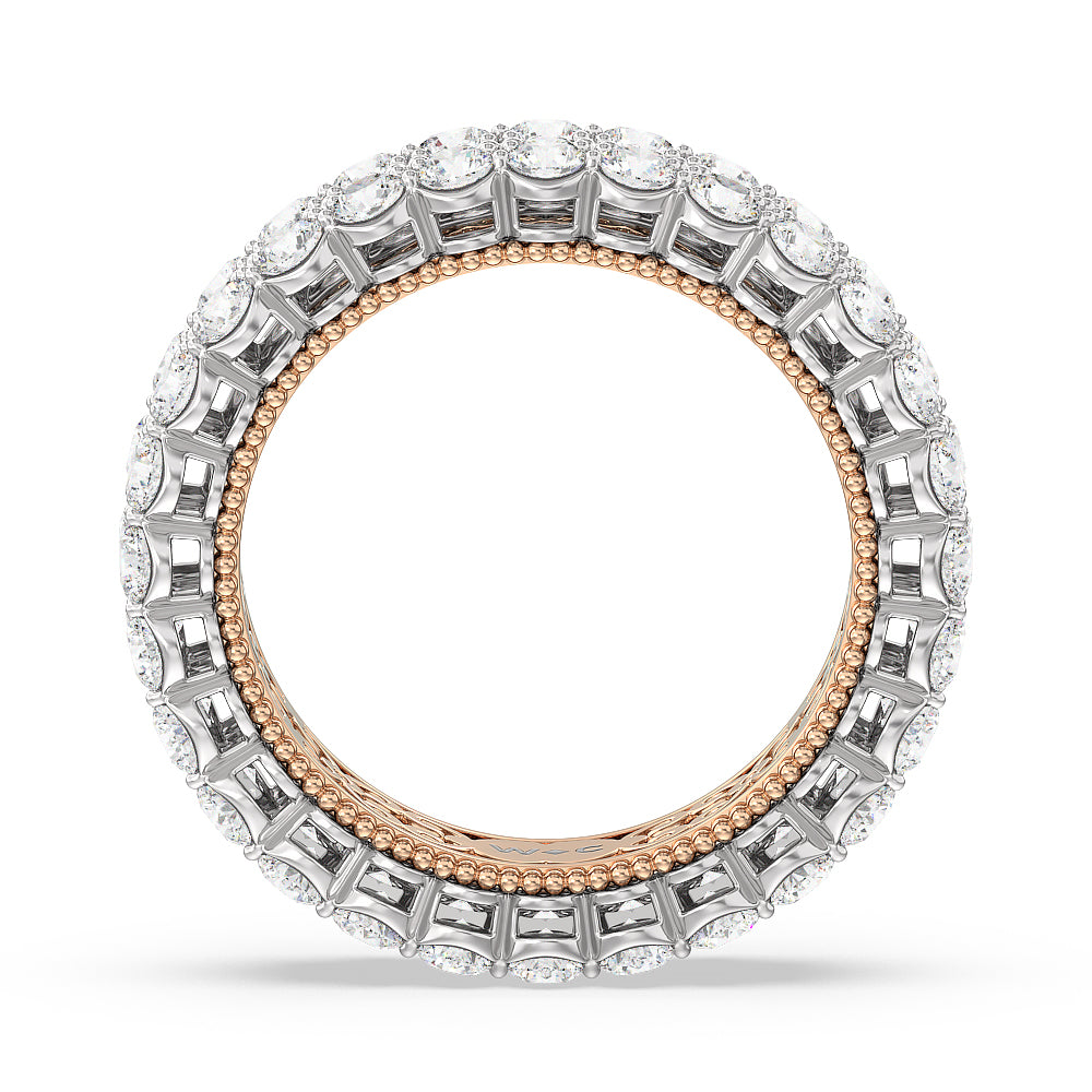 The Montauk Eternity Ring with 18KT White & Rose Gold / Natural / 3 1/5 Cut Diamond in 14KT White & Rose Gold / Natural / 3 1/5 view 2
